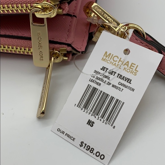 MICHAEL KORS LG DOUBLE ZIP WRISTLET CARNATION - Picture 16 of 16